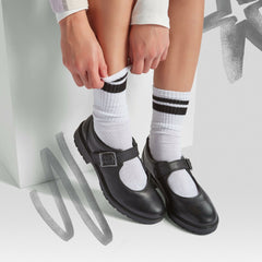 Loxham Walk Youth Black Leather