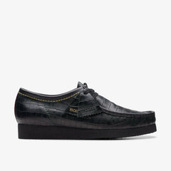 Wallabee Black Crocodile