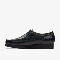 Wallabee Black Crocodile