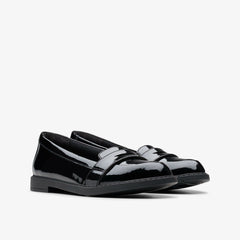 Scala Loafer Kid Black Patent