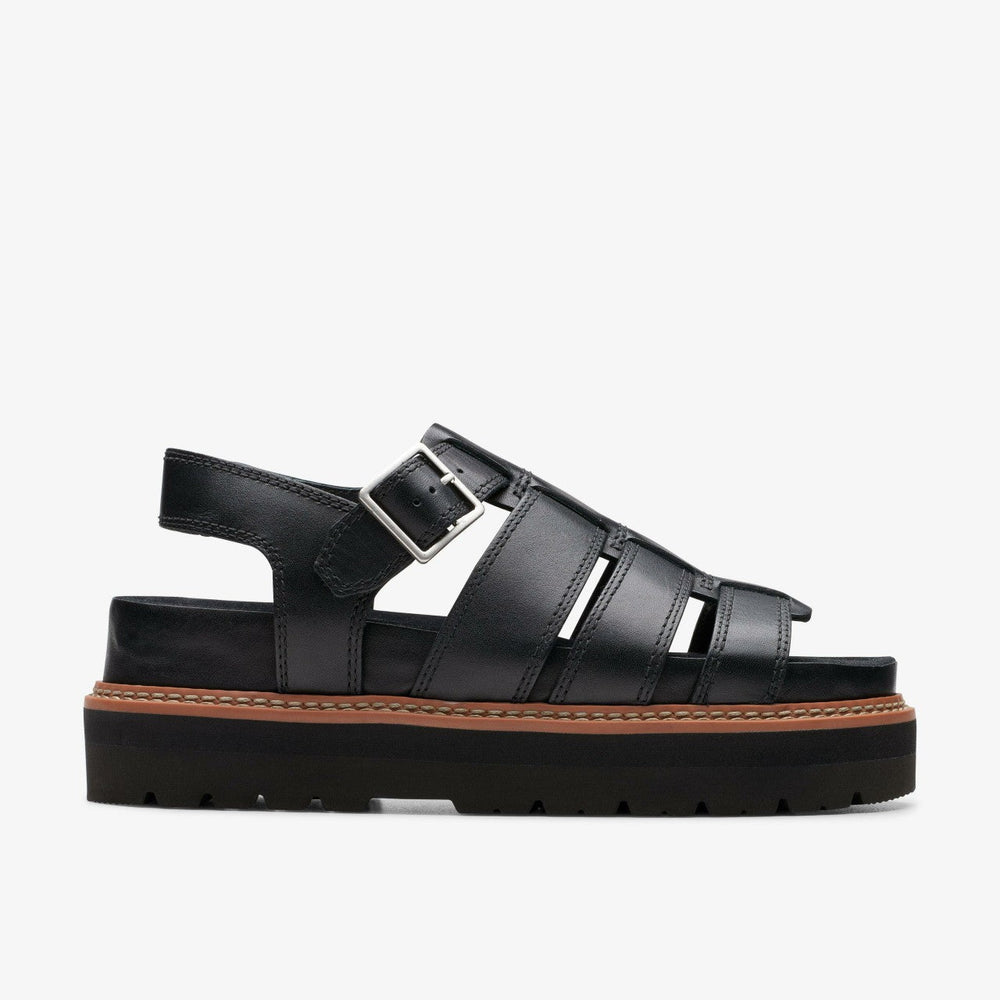 Orianna Twist Black Leather