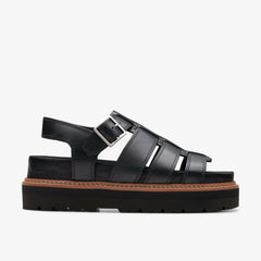 Orianna Twist Black Leather