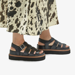 Orianna Twist Black Leather