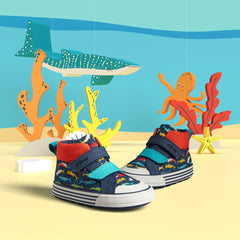 Foxing Save Hi Toddler Navy Print