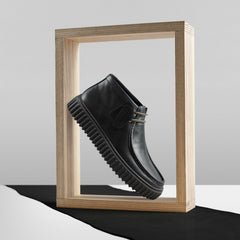 Torhill Hi Black Leather