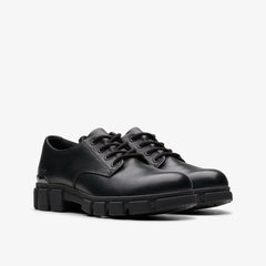 Evyn Lace Kid Black Leather
