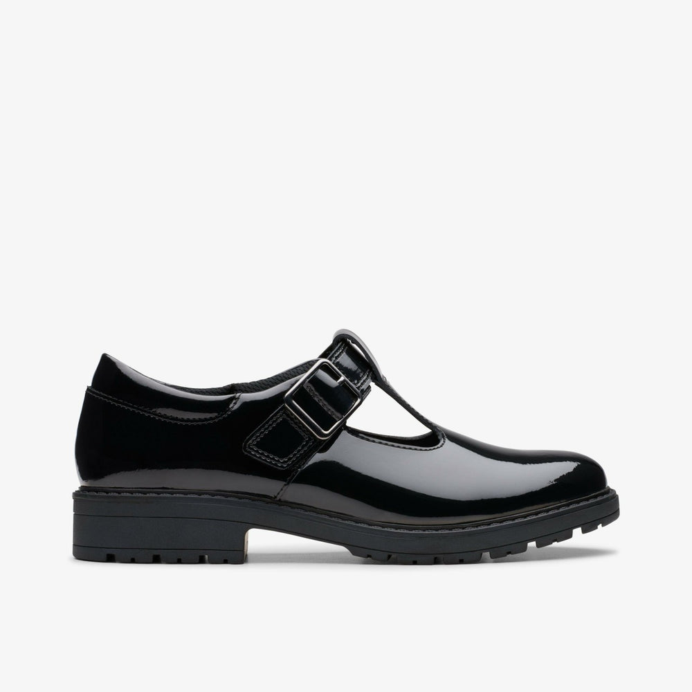 Loxham Bar Youth Black Patent