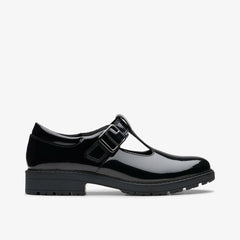 Loxham Bar Youth Black Patent