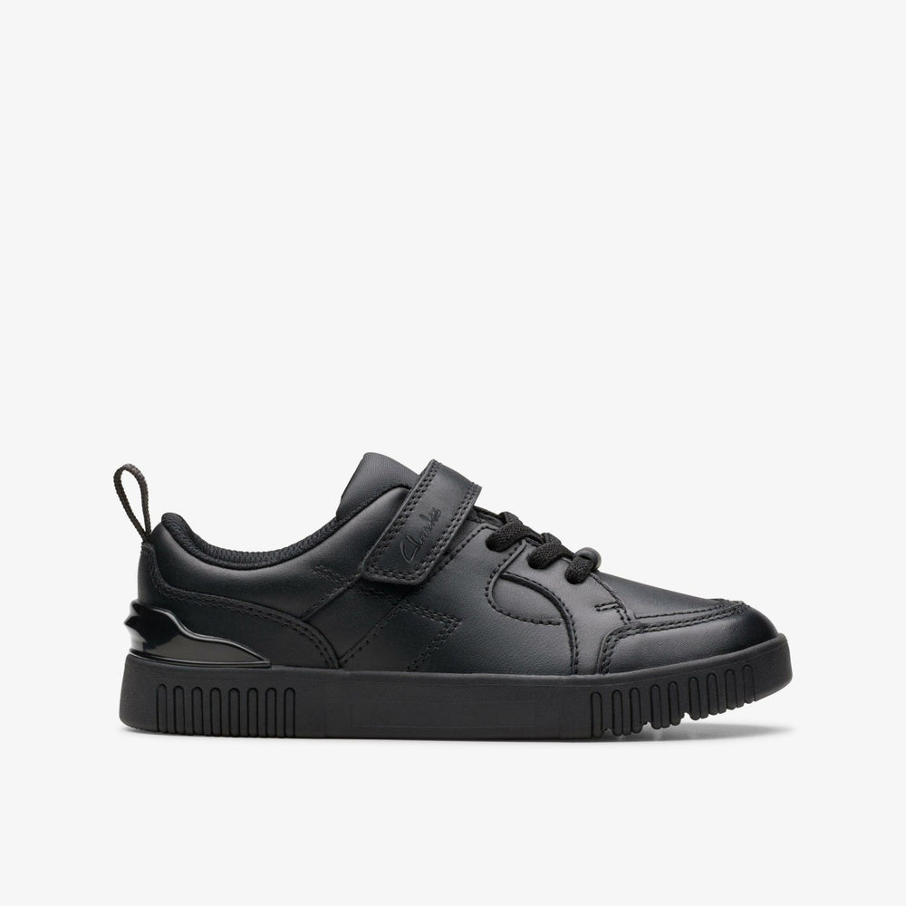 Oslo Flare Kid Black Leather
