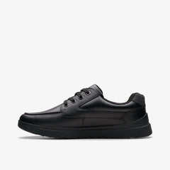 Keelan Flare Youth Black Leather