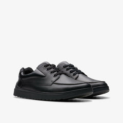 Keelan Flare Youth Black Leather