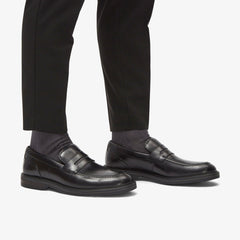 Aldwin Step Loafer Black Leather