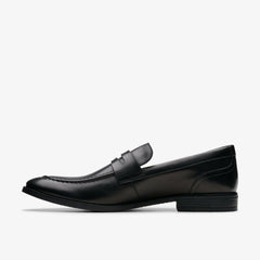 Brandon Step Loafer Black Leather