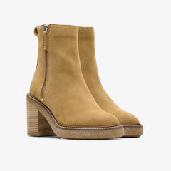 Cassiano Zip Ankle Boot Light Tan Suede