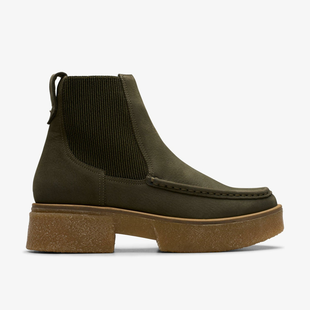 Linoso Top Ankle Boot Dark Green Nubuck