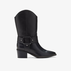 Morzine Rise Black Leather