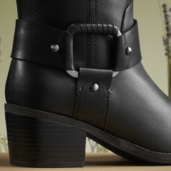Morzine Rise Black Leather