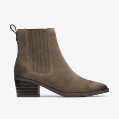 Morzine Top Ankle Boot Mole Grey Suede