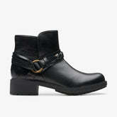 Hearth Kaylie Ankle Boot Black Leather