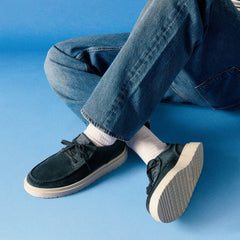 Polden Moc Navy Suede