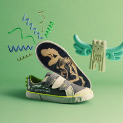 Foxing Stomp Toddler Grey Canvas