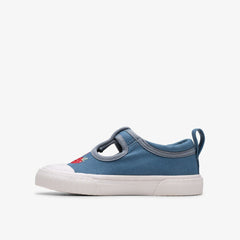 Foxing Berry Toddler Blue Canvas