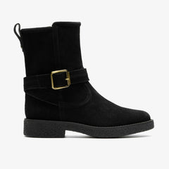 Nella Mid Black Suede