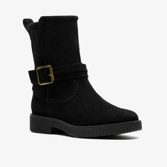 Nella Mid Black Suede