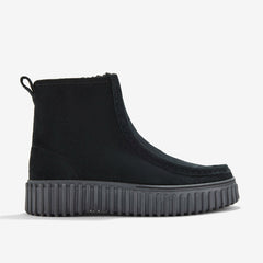 Torhill Cozy Black Warmlined Suede