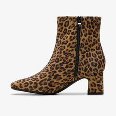 Fernie Zip Leopard Suede