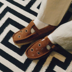 Wallabee T Bar Brown/Orange Suede