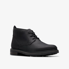 Newford Mid Black Leather