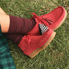 Wallabee Boot Red Suede