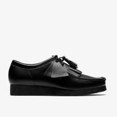 Wallabee Black Hi Shine Leather