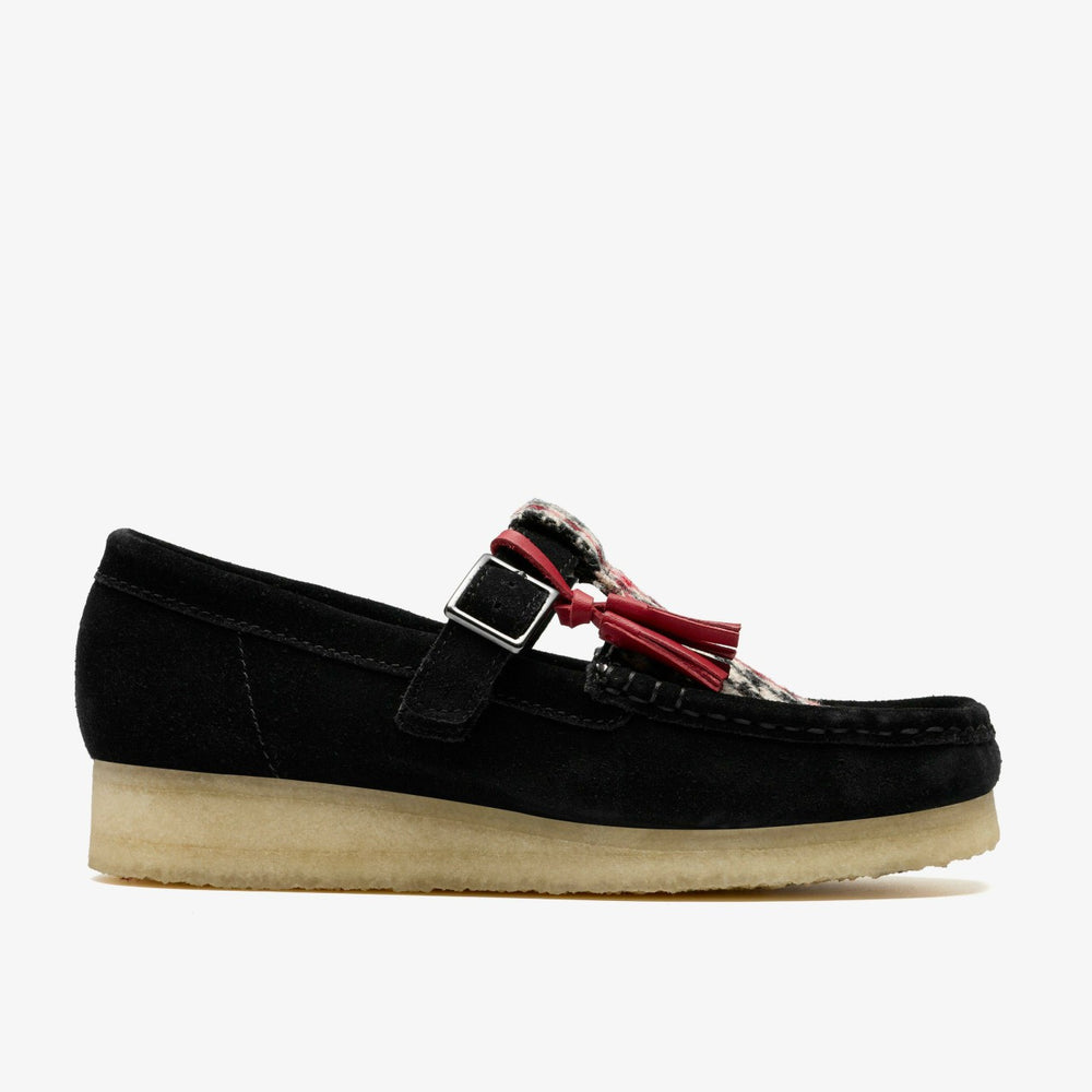 Wallabee T Bar Black Tweed Combination