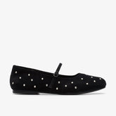 Livia Stud Black Suede