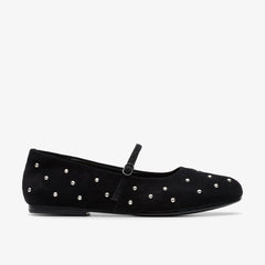 Livia Stud Black Suede