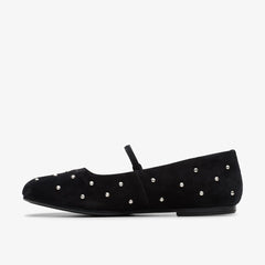 Livia Stud Black Suede