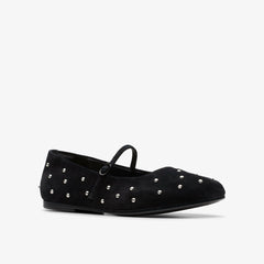 Livia Stud Black Suede