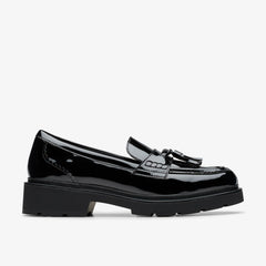 Lauryl Tassel Black Patent