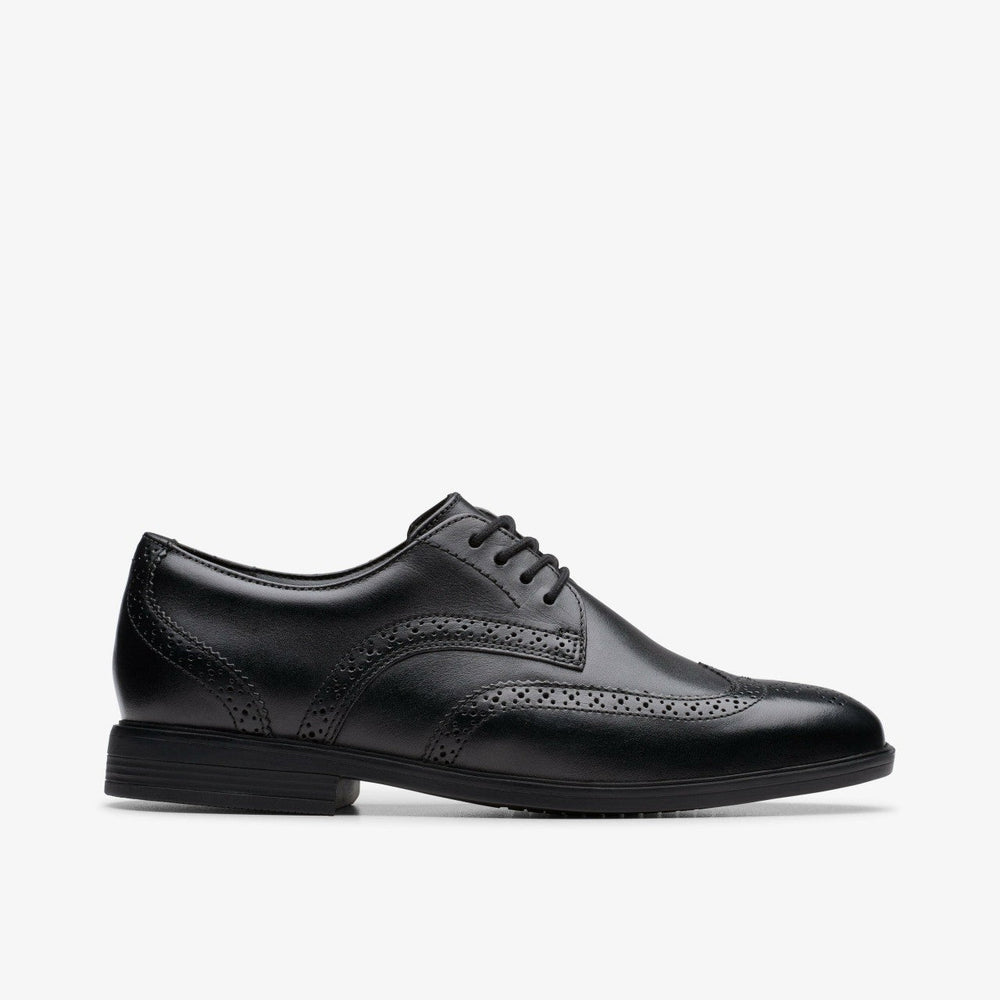 Jonwin Wing Youth Black Leather