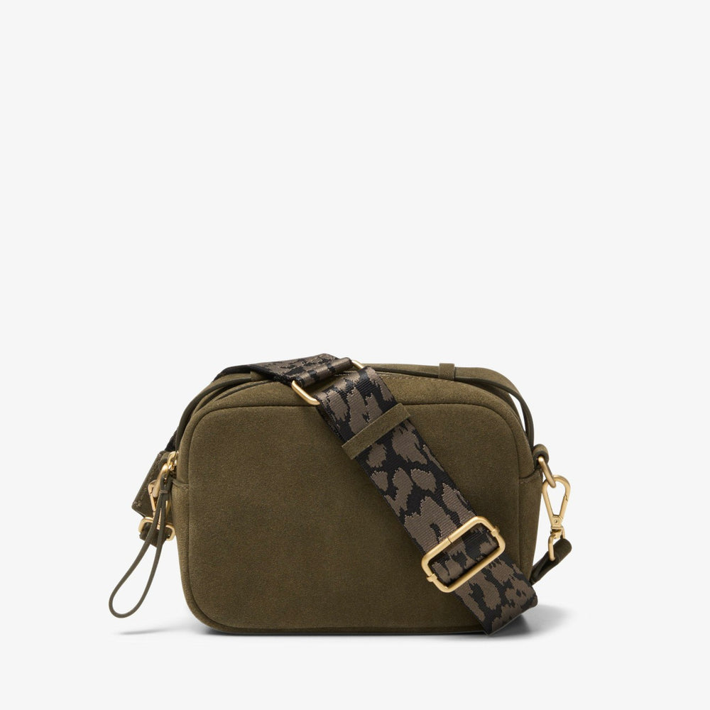 Camera Cross Olive Suede