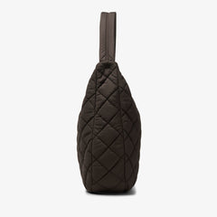 Quilted Tote Dark Brown