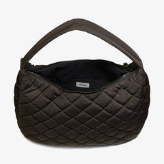 Quilted Tote Dark Brown