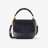 Twist Midi Black Leather
