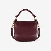 Twist Midi Burgundy Leather