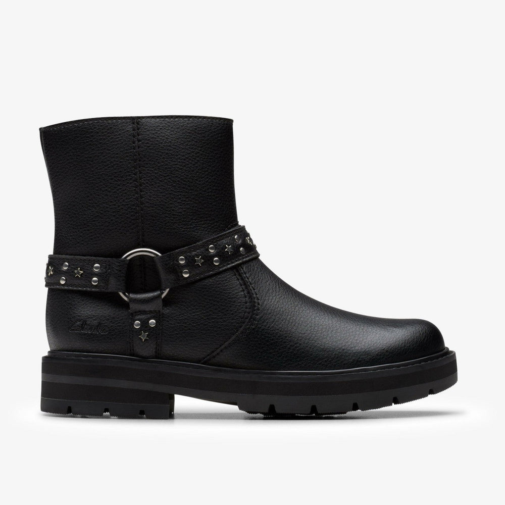 Prague Shine Kid Black Leather