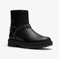 Prague Shine Kid Black Leather