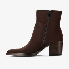 Jesse Zip Dark Brown Suede