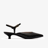 Pisa Stud Black Leather